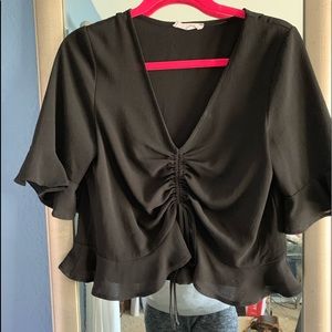 Cute black top!